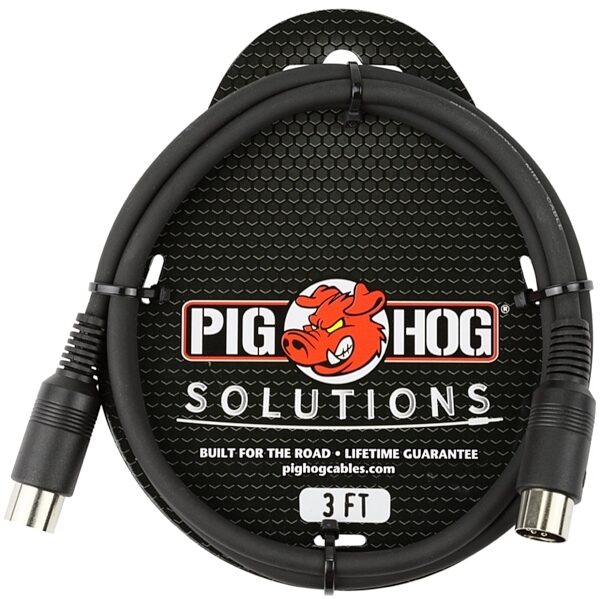 Pig Hog MIDI Cable, 3', main
