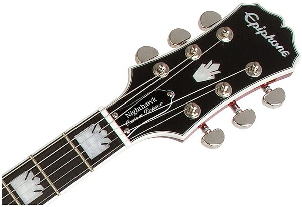 Epiphone Nighthawk Custom Reissue Electric Guitar, Fireburst - Headstock