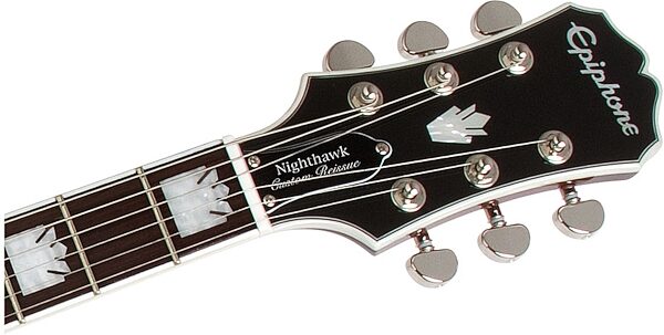 Epiphone Nighthawk Custom Reissue Electric Guitar, Honey Burst - Headstock
