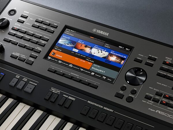 Yamaha PSR-A5000 Arranger Keyboard, New, Detail Control Panel