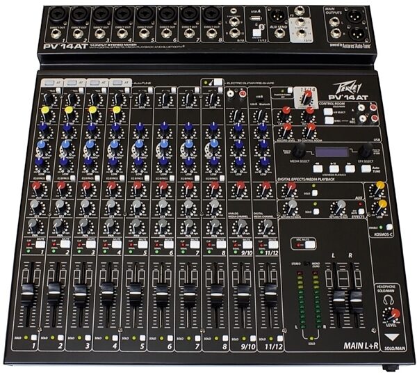 Peavey PV-14AT Stereo Mixer with Auto-Tune and USB, 14-Channel, New, Main