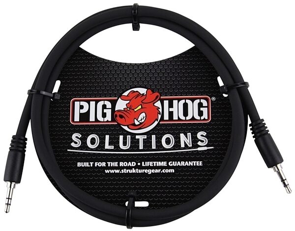Pig Hog 3.5mm TRS (Male) to 3.5mm TRS (Male) Cable, 3', Main