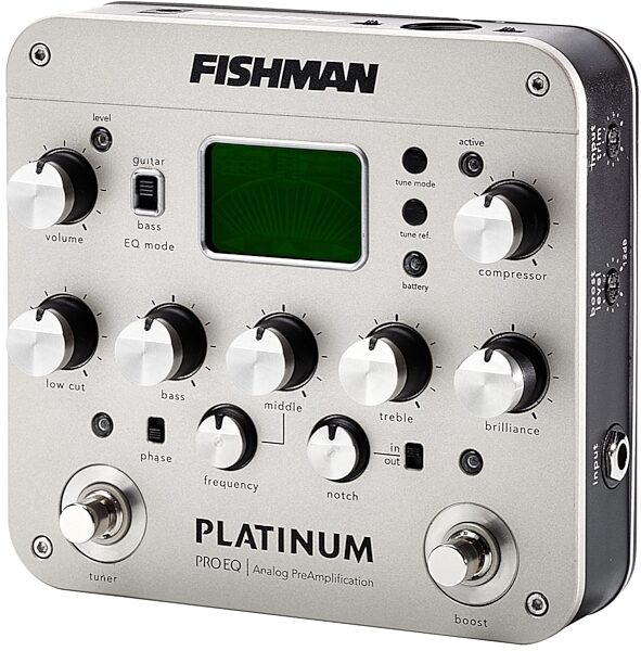 Fishman Platinum Pro EQ Analog Preamp Pedal, New, Left