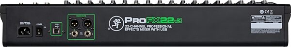 Mackie ProFX22v3 Professional USB Mixer, 22-Channel, New, Action Position Back