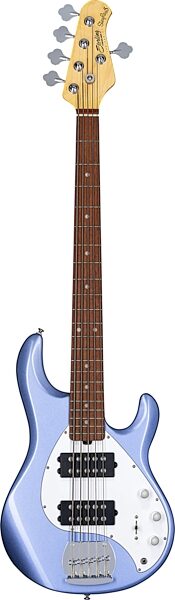 Sterling by Music Man Ray5HH Electric Bass, 5-String, Lake Blue Metallic, Action Position Back
