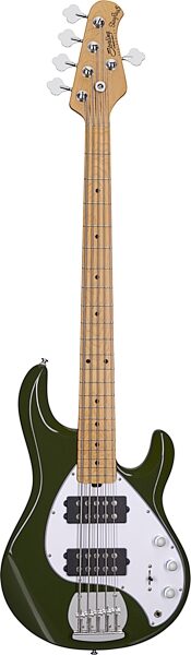 Sterling by Music Man Ray5HH Electric Bass, 5-String, Olive, Action Position Back