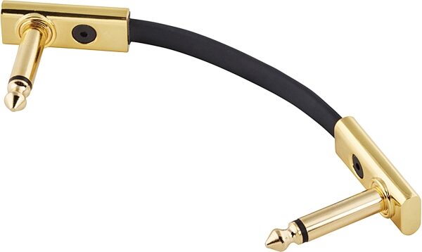 RockBoard Gold Series Flat Patch Cable, Black, 1.97&quot; / 5 cm, Action Position Back