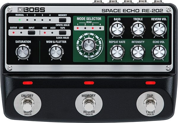 Boss RE-202 Space Echo Delay Pedal, New, Action Position Back