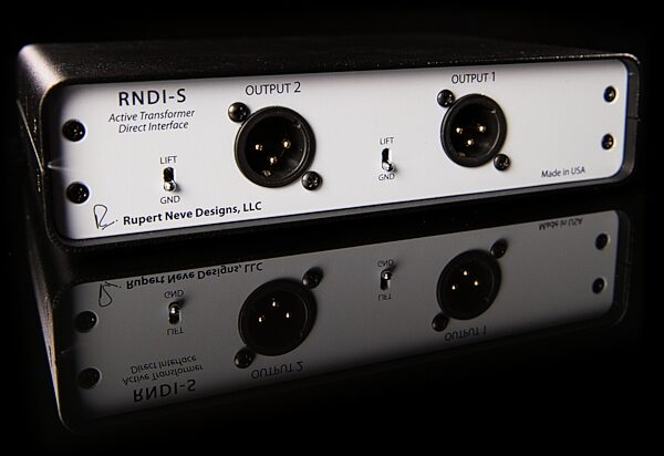 Rupert Neve Designs RNDI-S Stereo Active Transformer DI Box, New, Angled Back