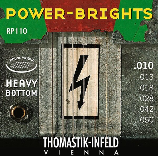 Thomastik-Infeld RP110 Power-Brights Heavy Bottom Electric Guitar Strings, 10-50, Main