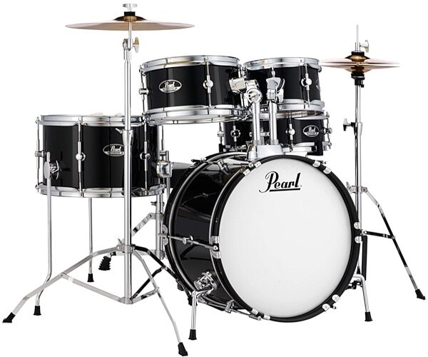 Pearl RSJ465CC Roadshow Junior Complete Drum Set, 5-Piece, Black, Main