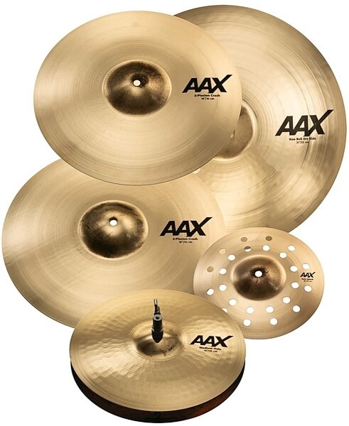 Sabian AAX Praise and Worship Cymbal Pack, 14&quot; Medium Hats, 16&quot; and 18&quot; Crash, and 21&quot; Ride, with 10&quot; Aero Splash, view