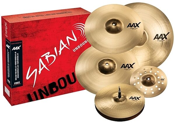 Sabian AAX Praise and Worship Cymbal Pack, 14&quot; Medium Hats, 16&quot; and 18&quot; Crash, and 21&quot; Ride, with 10&quot; Aero Splash, main