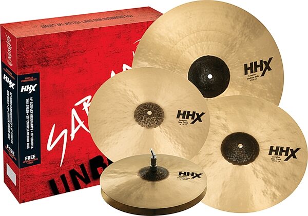Sabian HHX Complex Performance Cymbal Pack, With 18&quot; Thin Crash Cymbal, Action Position Back
