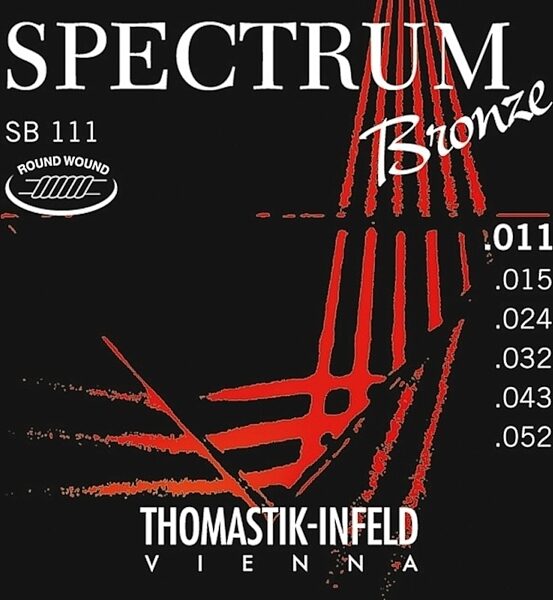 Thomastik-Infeld Spectrum Bronze Acoustic Guitar Strings, 11-52, SB111, Main
