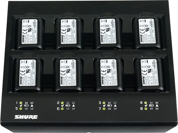 Shure SBC800-US 8-Bay Battery Docking Charger with Power Supply, New, Action Position Back