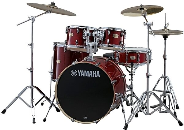 Yamaha SBP2F50 Stage Custom Drum Shell Kit, 5-Piece, Cranberry Red, Cranberry Red