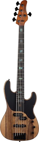 Schecter Model-T 5 Exotic Electric Bass, Black Limba, Action Position Back