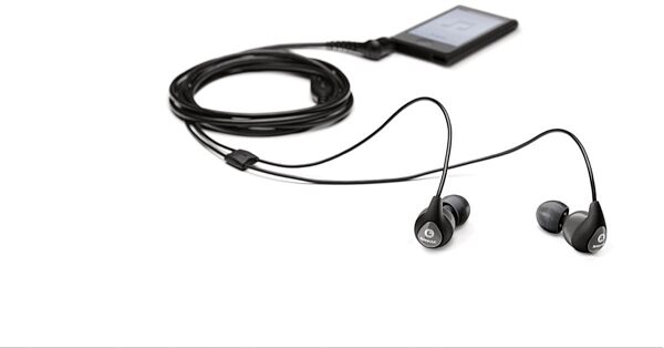 Shure SE112 Sound Isolating Earphones, Gray, In Use