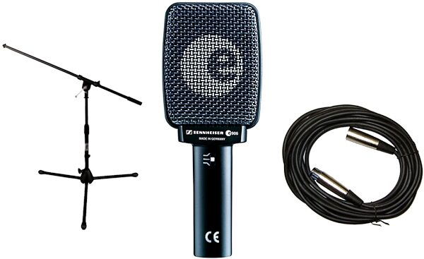 Sennheiser e906 Instrument Microphone, With Tripod Boom Stand and Mic Cable (20 Foot), Sennheiser-906-Pack