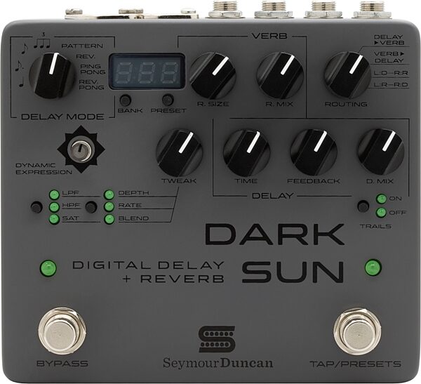 Seymour Duncan Dark Sun Digital Delay and Reverb Pedal, New, Action Position Back