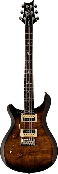 PRS Paul Reed Smith SE Custom 24 Electric Guitar, Left-Handed (with Gig Bag), Black Gold Sunburst, Action Position Back