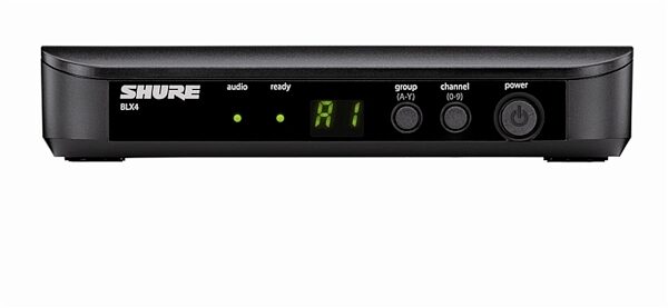 Shure BLX24/B58 Handheld Wireless Beta58A Microphone System, Band H9 (512-542 MHz), BLX4 Receiver Front