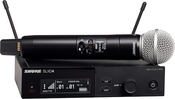 Shure SLXD24/SM58 SM58 Vocal Wireless Microphone System, Band G58 (470-514 MHz), Main