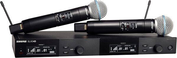 Shure SLXD24D/B58 Dual Beta 58 Wireless Microphone System, Band G58 (470-514 MHz), Main