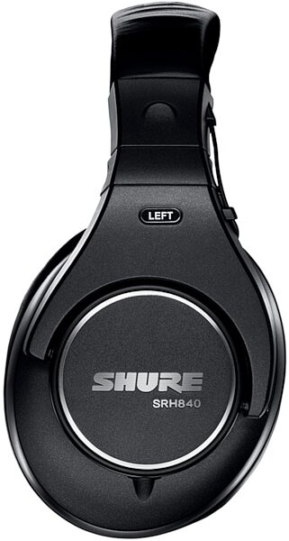 Shure SRH840 Professional Monitoring Headphones, Black, Detail Side