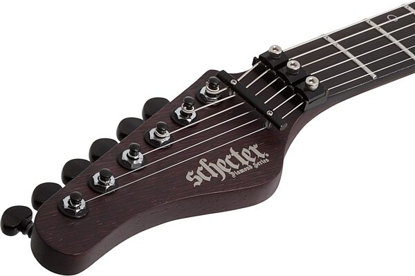 Schecter SVS Exotic HT Electric Guitar, Left-Handed, Black Limba, Action Position Back