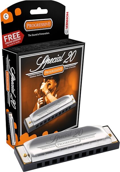 Hohner 560PBX Special 20 Harmonica, Key of B, Action Position Back