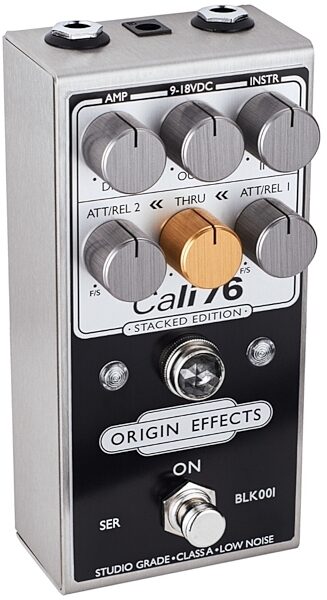 Origin Effects Cali76 Stacked Edition Compressor Pedal, Inverted Black, view