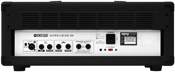 Orange Super Crush 100 Solid-State Guitar Amplifier Head (100 Watts), Black, view