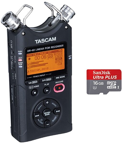 TASCAM DR-40 Portable Digital Recorder, tascam