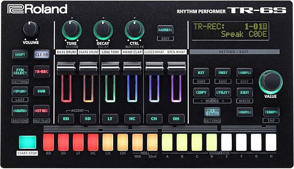 Roland TR-6S Rhythm Performer Drum Machine, Warehouse Resealed, Action Position Front