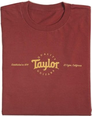 Taylor Mens Classic Red T-Shirt, Small, Action Position Back
