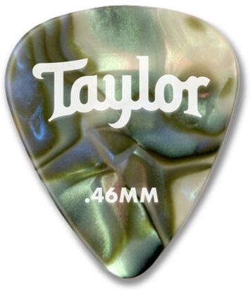 Taylor Celluloid 351 Picks, Abalone, .46mm, 12 Pack, Action Position Back