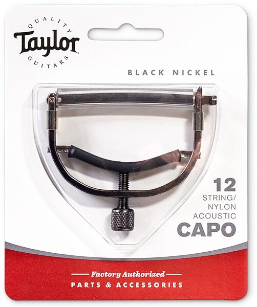 Taylor 12-String Nylon Guitar Capo, Black Nickel, Action Position Back