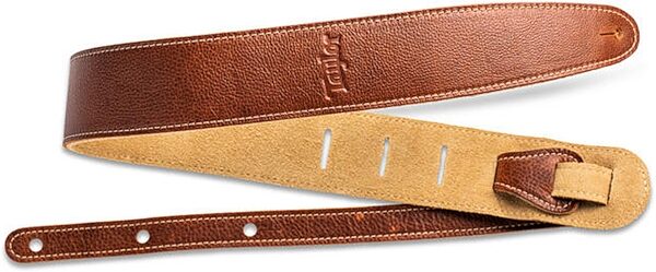 Taylor 2.5" Suede Back Leather Strap, Chocolate Brown, Action Position Back