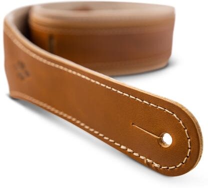 Taylor Reflections 2.5" Leather Guitar Strap, Palomino, Action Position Back