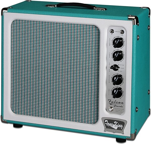 Tone King Falcon Grande Guitar Combo Amplifier (20 Watts, 1x12"), Turquoise, 20 Watts, Action Position Back