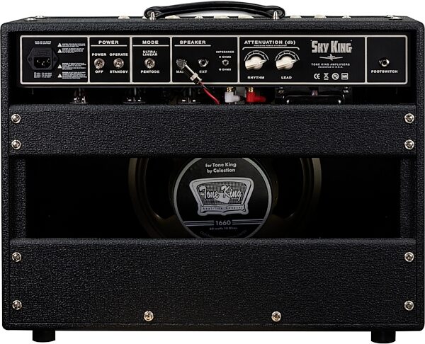 Tone King Sky King Guitar Combo Amplifier (35 Watts, 1x12"), Black, Action Position Back