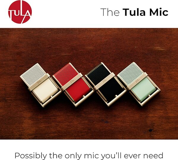 Tula Compact USB Condenser Microphone and Mobile Recorder, Red, In Use