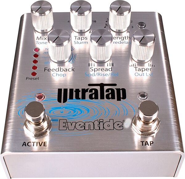 Eventide UltraTap Delay Reverb and Modulation Pedal, New, Angled Front