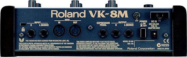 Roland VK8M Organ Sound Module, Rear