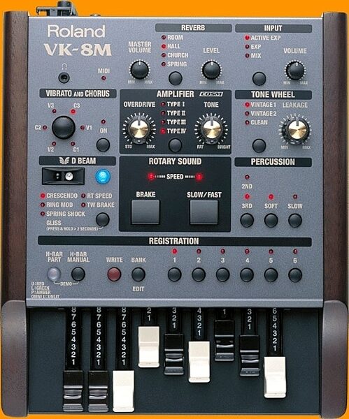 Roland VK8M Organ Sound Module, Top View