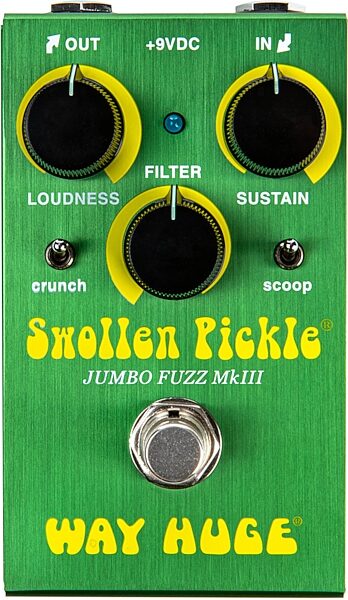 Way Huge Smalls Swollen Pickle Jumbo Fuzz Pedal, New, Action Position Back