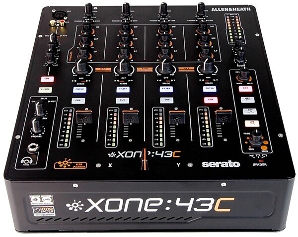 Allen and Heath Xone:43C Professional DJ Mixer, New, Angle Front