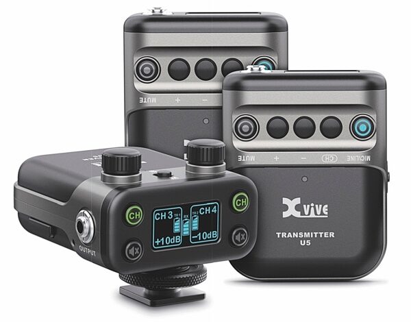 Xvive U5T2 Dual-Channel Digital Wireless Lavalier Camera Microphone System, New, Main